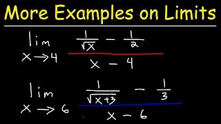 Evaluating Limits With Fractions and Square Roots
