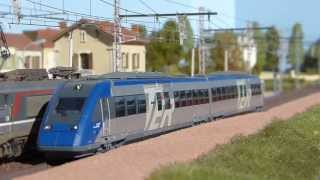 Réseau de train HO St Vivien + X72500 jouef+sons réels vidéo n°13