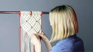 DIY Macramé Diamond Mesh Pattern for Wall Hanging | Home Decor