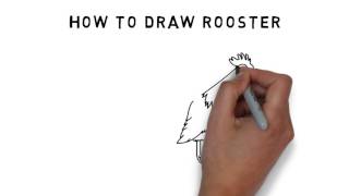 Learn How to Draw a Rooster Very Easy for Kids