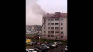 Пожар в Молодечно в 11-ом микрорайоне 6 мая 2015 года