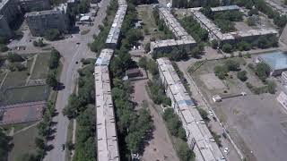 Майкудук с высоты | мкр Восток-2 | взлёт над школой и круг над мкр по часовой стрелке