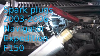 Spark plug replacement 2004 Lincoln Navigator 5.4L Expedition How to change plugs