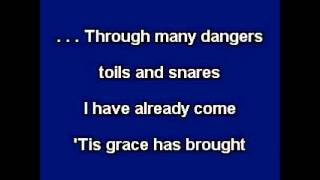 Amazing Grace Karaoke Instrumental Backing Track Lyrics In G