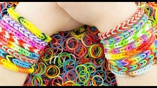 Как плести из резинок браслеты,фигурки,брелки.Мои резинки Обзор Поделки Идеи рукоделия