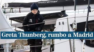 Greta Thunberg inicia su travesía en catamarán hacia España
