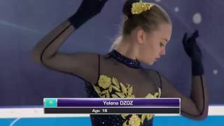 2016 ISU Junior Grand Prix - Saransk - Ladies Short Program - Yelena DZOZ KAZ