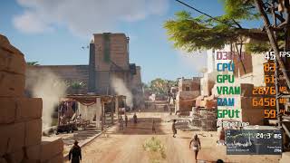 GeForce GTX 1660 -- AMD FX-8320 -- Assassin's Creed AC Origins Benchmark