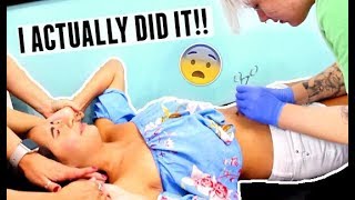 GETTING MY BELLY BUTTON PIERCED!! ..OMG