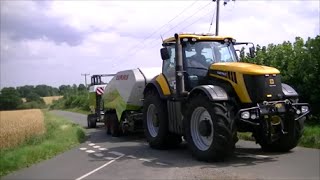 Fastrac and Claas baling