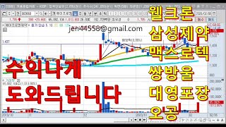 [주식강의] 웰크론.삼성제약.맥스로텍.쌍방울.대영포장.오공