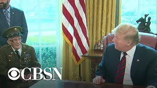 Trump meets with World War II veterans