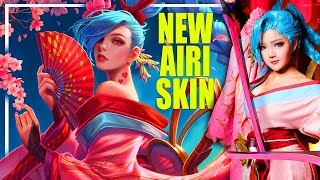 AIRI ARENA OF VALOR GAMEPLAY ?| NEW LIMITED AIRI SKIN (SAKURA FUBUKI) | ARENA OF VALOR