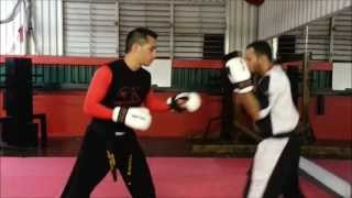 Point Fighting Techniques For Kickboxing Tutorial- COUNTER ATTACK: LEG KICK/BLITZ by José Oslán