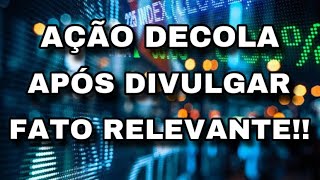 AÇÃO DECOLA APÓS DIVULGAR FATO RELEVANTE!! - Adriano Santos
