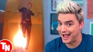 Fã da Katy Perry queima poster do Felipe Neto e ele responde