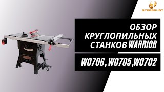 Обзор круглопильных станков Warrior W0706, W0705, Warrior W0702
