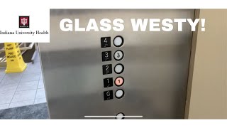 Westinghouse! hydraulic glass elevators @ Methodist Parking Garage 1- Indianapolis, IN