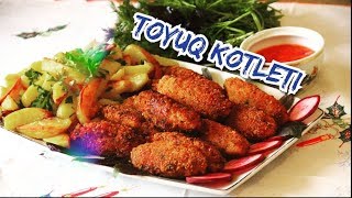 ✔? Toyuq kotleti (lülə kabab formasında qeyri adi və asan)куриные котлеты