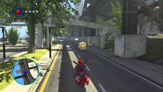 LEGO Marvel Super Heroes - Unlocking and Driving Deadpool's Scooter (Vehicle Token Location)