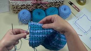 Как сменить цвет нити при вязании спицами. How to change the color of the thread when knitting.