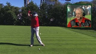 Bill Murray's swing is analyzed at AT&T Pebble Beach
