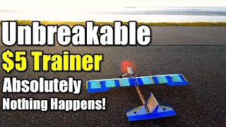$5 Trainer Rc Plane Project EP2 Absolutely Nothing Happens To This Homemade Airplane