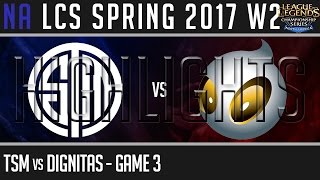 TSM vs DIG Highlights Game 3 - NA LCS W2D1 Spring 2017 - Team Solomid vs Dignitas G3