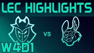 G2 vs MSF Highlights LEC Spring 2020 W4D1 G2 Esports vs Misfits Gaming LEC Highlights 2020 by Onivia