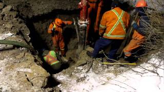 Water Main Break on Princess St. in Dryden, Ontario