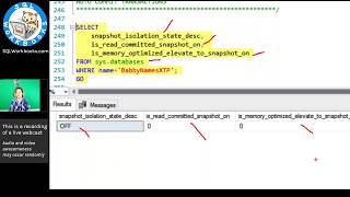 In-Memory OLTP and Isolation Levels in SQL Server (webcast recording)
