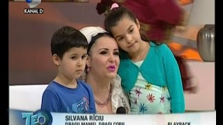 Silvana Riciu cu copiii intr-o emisiune celebra- "Dragii mamei, dragi copii"- 1 mai 2015