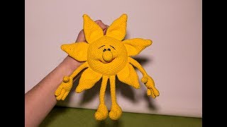 Игрушка Солнышко (вязание крючком)
