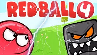 Red Ball 4 - Gameplay Walkthrough Part 1 - Funny Red Ball Vs Green Hills BASS