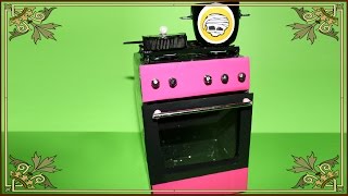 Как сделать газовую плиту для Кукол. How to make a gas stove for Doll.Barbie
