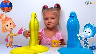 ✔ Фиксики и девочка Ярослава создают вулканы в ФиксиЛаборатории. Новые Опыты / Видео для детей ✔