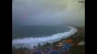 Huracán Patricia 23 de octubre 2015 el día completo en 1 minuto Ixtapa Vista Oeste