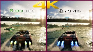 [4K] The Crew 2 XBox One x vs PS4 Pro | Split Screen Comparison