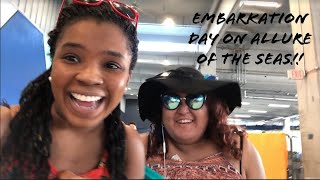 Cruise Vlog # 1 | EMBARKATION DAY ON ALLURE OF THE SEAS!!! My First Cruise!! (Part 2 of Series)