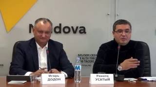 Conferință de presă susținută de președintele Partidului Socialiștilor din Republica Moldova, Igo...