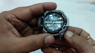 Casio Thermometer/Altimeter/Barometer 5176-SGW-400h Watch Time Setting Configuration Manually