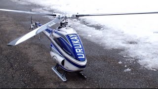 3 Blade Urukay SAB Goblin Division newest Technology RC Helicopter F3C fly in the Swiss Snow