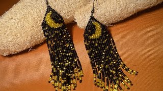 Серьги из бисера "Звездное небо". Мастер класс