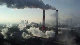 металлургический комбинат с высоты птичьего полёта