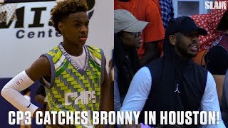 Bronny James Shows Off for CP3 in Houston!!! | SLAM Highlights