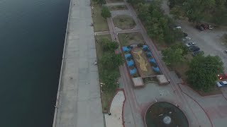 Вечерняя набережная Керчи с высоты птичьего полета