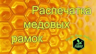 Станок для распечатки медовых рамок в работе