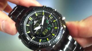 Casio Edifice EFA-132 Black Label Chronogrph Watch EFA132BK-1AV