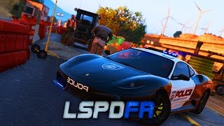 LSPDFR - Hidden Construction Zone Speed Radar! - Day 9 (Hood Cop)