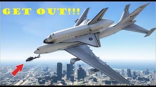 NASA B747 Emergency Landing on Busy Street  | GTA5 (4K)